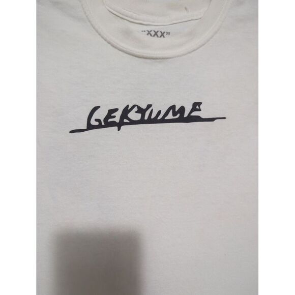 Gekyume XXXTentation Mens White Graphic Question Mark Shirt Size Medium - Picture 2 of 7